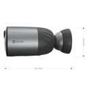 (CS-BC1C/SP(4AMP)) Ezviz - Kit Camara Bullet Ip Inalambrica con Bateria y Panel Solar HD 2K (4MP) WiFi Lente 2.8mm Exterior/Interior