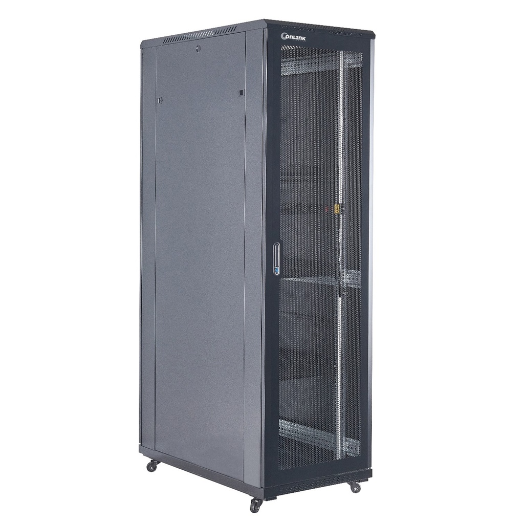 (AS6842-VM/600x800) Onlink - Rack de Piso Cerrado 42U 600x800mm con Puerta Frontal de Vidrio y Trasera de Malla