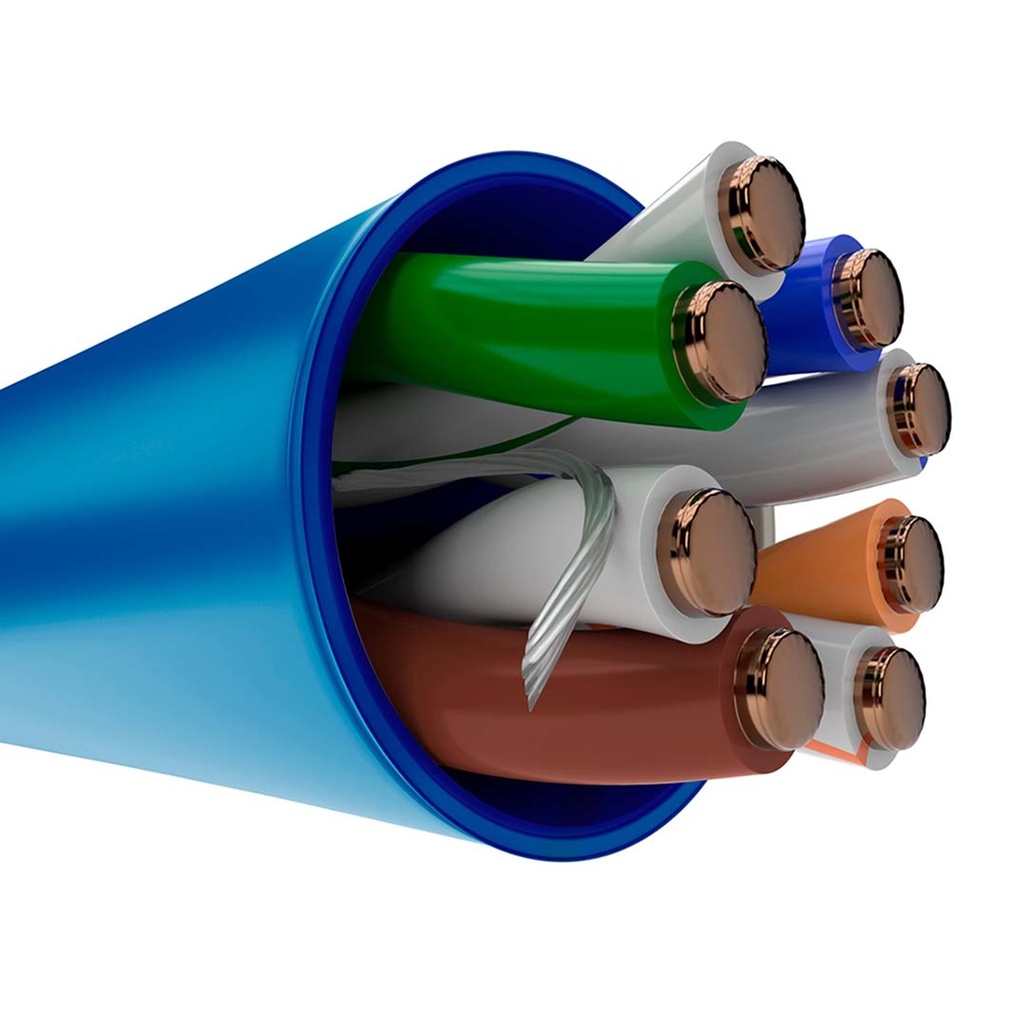 (AB356NXT02) Nexxt - Cable UTP Categoria 6 100% Cobre 23AWG CM Interior Azul (305m/1000ft)