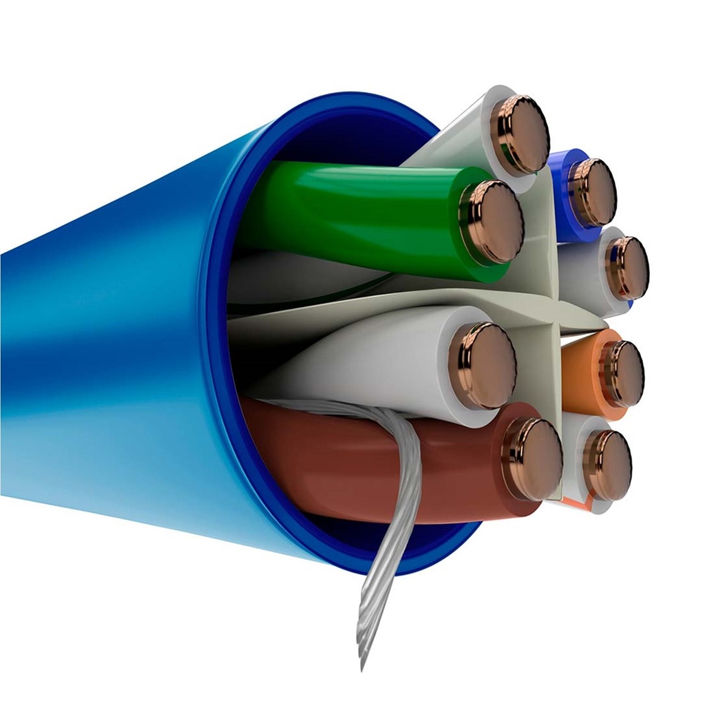 (AB356NXT17) Nexxt - Cable UTP Categoria 6 100% Cobre 23AWG CMR Interior Azul (305m/1000ft)
