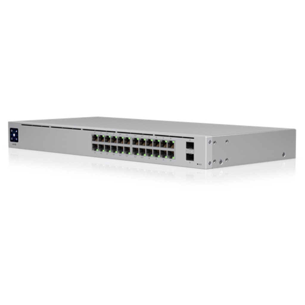(USW-24-POE) Ubiquiti - UniFi Switch Gen2 Capa 2 de 24 puertos (16 puertos PoE 802.3af/at + 8 puertos Gigabit) + 2 puertos 1G SFP 95W