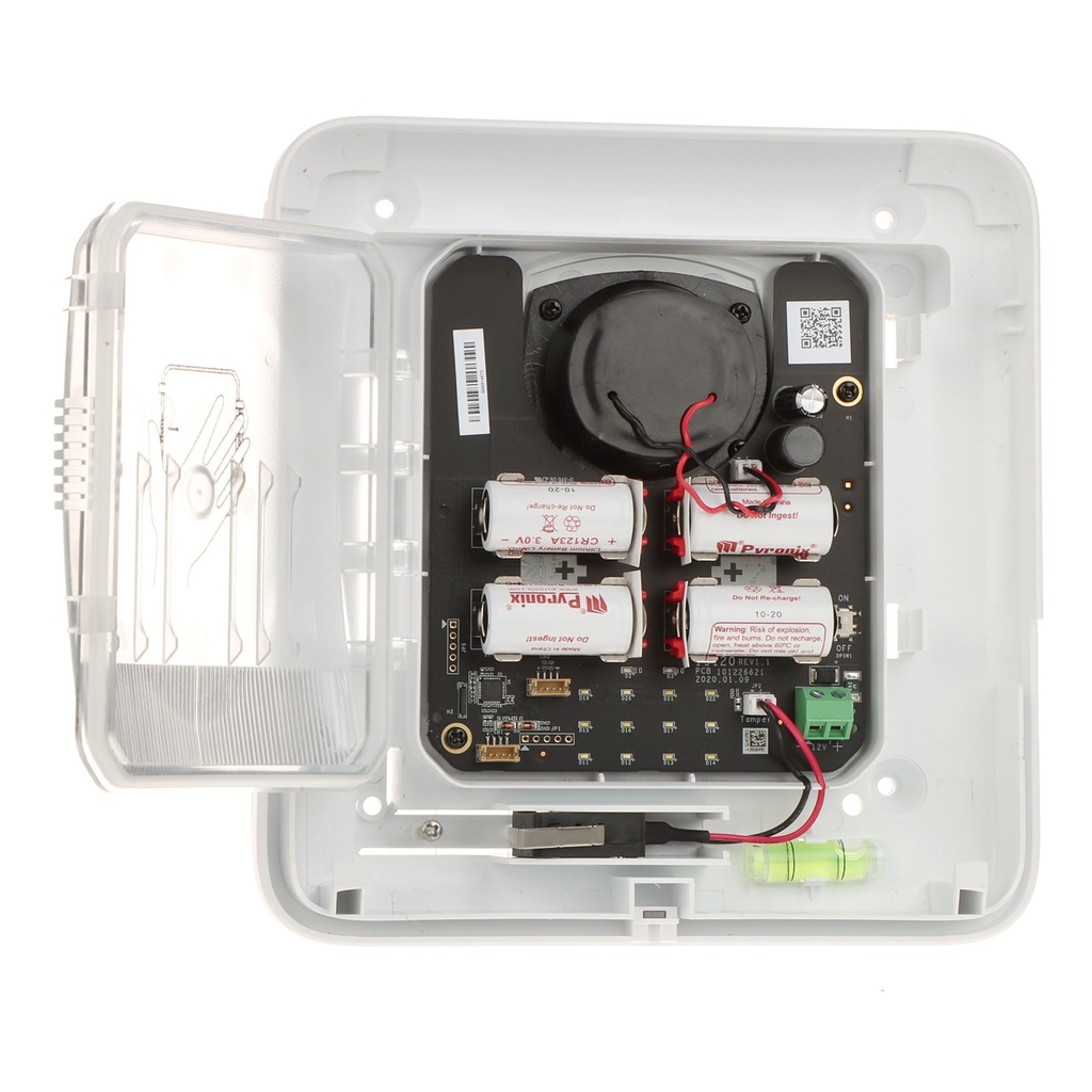 (DS-PS1-WB/R) Hikvision - Sirena Inalámbrica con Estrobo para Exterior 110 dB AXPRO