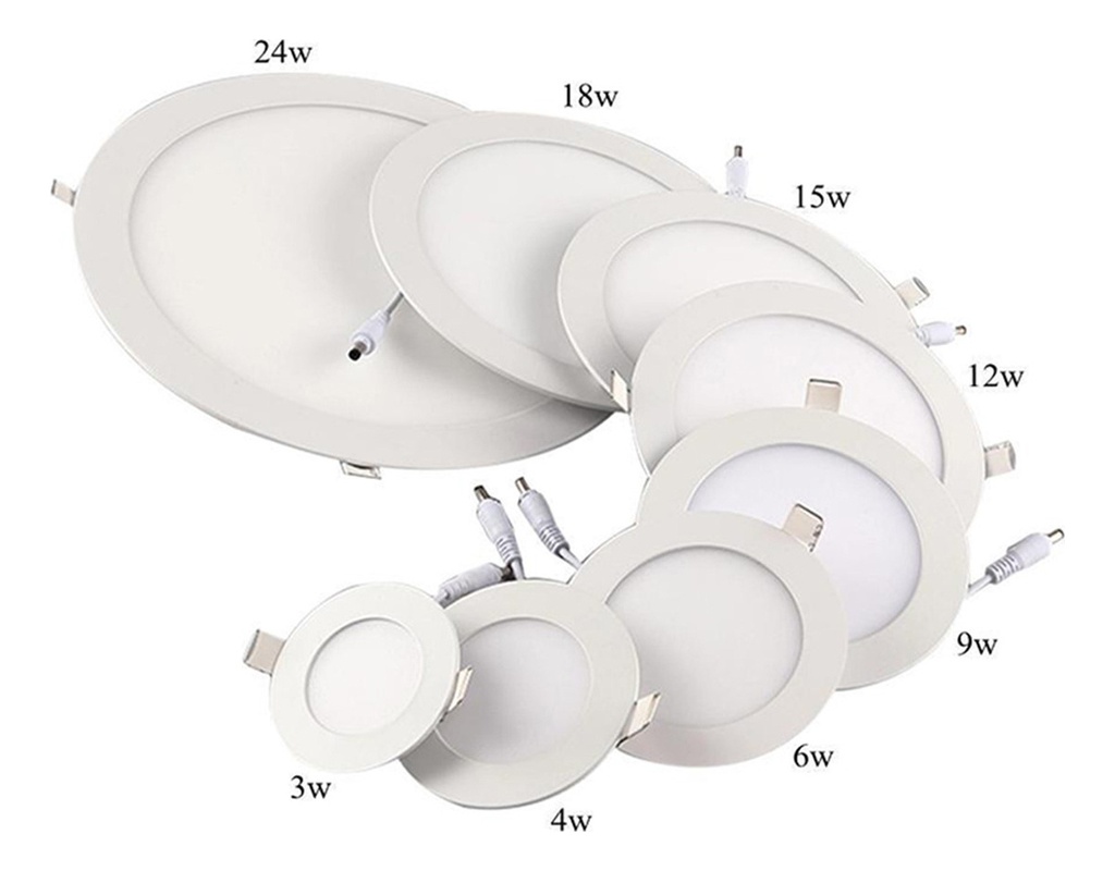 Lampara Panel LED 24W 6500K Luz Fria Redonda Empotrar BS-TD-24-BL Littman