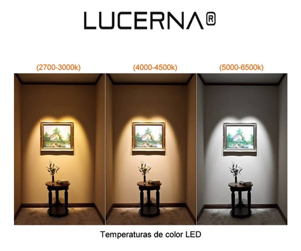 Lampara Vapoleta Ovalada LED 8W 6500K Luz Fria IP54 Interiores/Exteriores Borde Blanco 640lm VP8-OVAL Lucerna