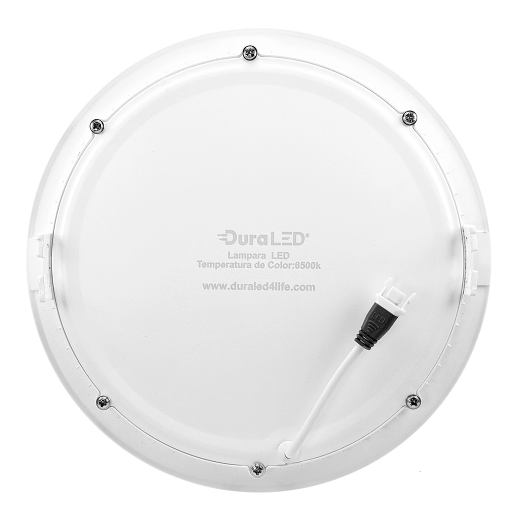 (DL-005-PS) DuraLED - Lampara Panel LED 24W 6500K Luz Fria Redonda Empotrar