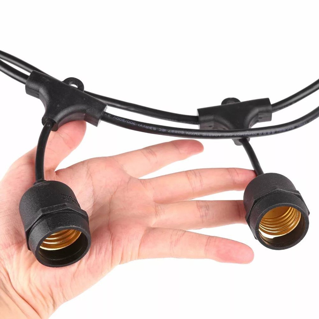 Cadena Extensión de Socates E27 8 Metros 12 Socates Ideal para Bombillos Vintage LOSL-8MX12 Hammer