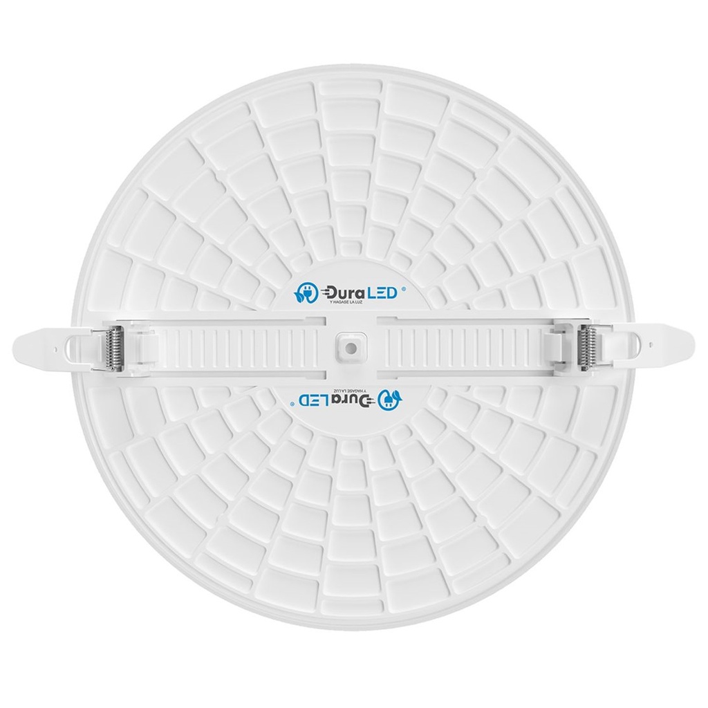 (DL-035-CCT) DuraLED - Lampara Panel LED 12W CCT 3en1 3000K-4500K-6500K Redonda Empotrar Infinity (Sin borde)