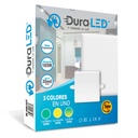 (DL-040-CCT) DuraLED - Lampara Panel LED 24W CCT 3en1 3000K-4500K-6500K Cuadrada Empotrar Infinity (Sin borde)