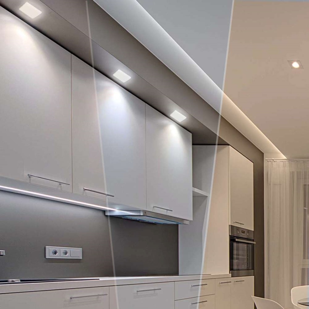 (DL-040-CCT) DuraLED - Lampara Panel LED 24W CCT 3en1 3000K-4500K-6500K Cuadrada Empotrar Infinity (Sin borde)