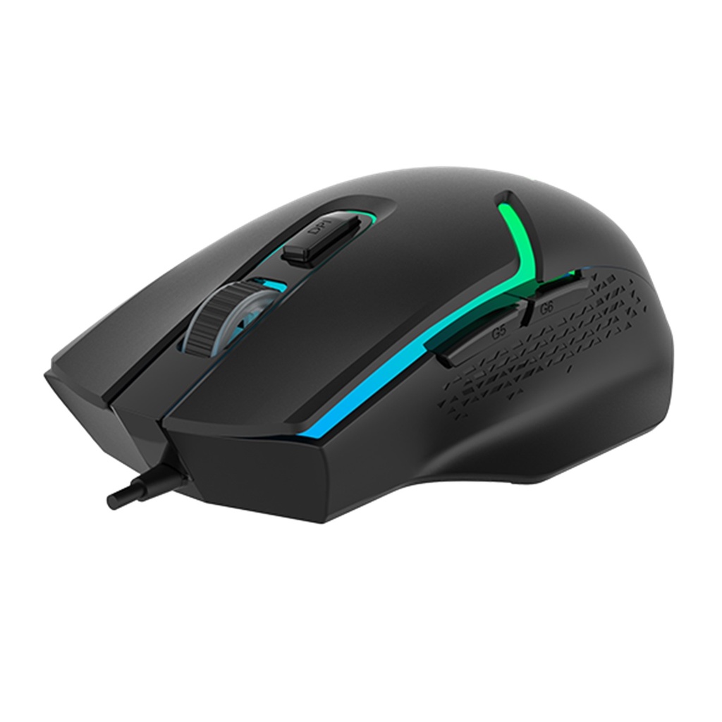 Mouse Gaming USB Delux (Negro) + LED M588BU