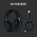 Audifonos Inalámbricos con micrófono LIGHTSPEED Negro y Amarillo Gaming 981-001049 G435