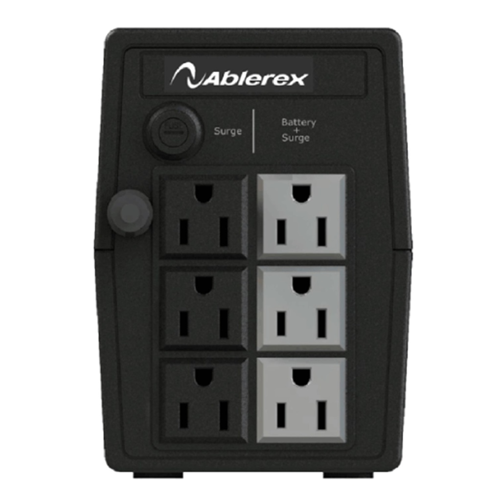 (AB-ES500C) Ablerex - UPS Interactivo 500VA/250W 110V (6) Tomas Protegidas (3 en Reserva)