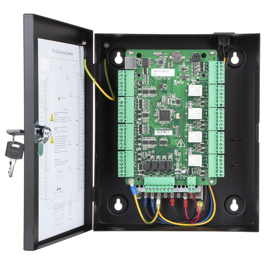(DS-K2804) Hikvision - Controlador de Acceso Integrable con Videovigilancia 4 Puertas