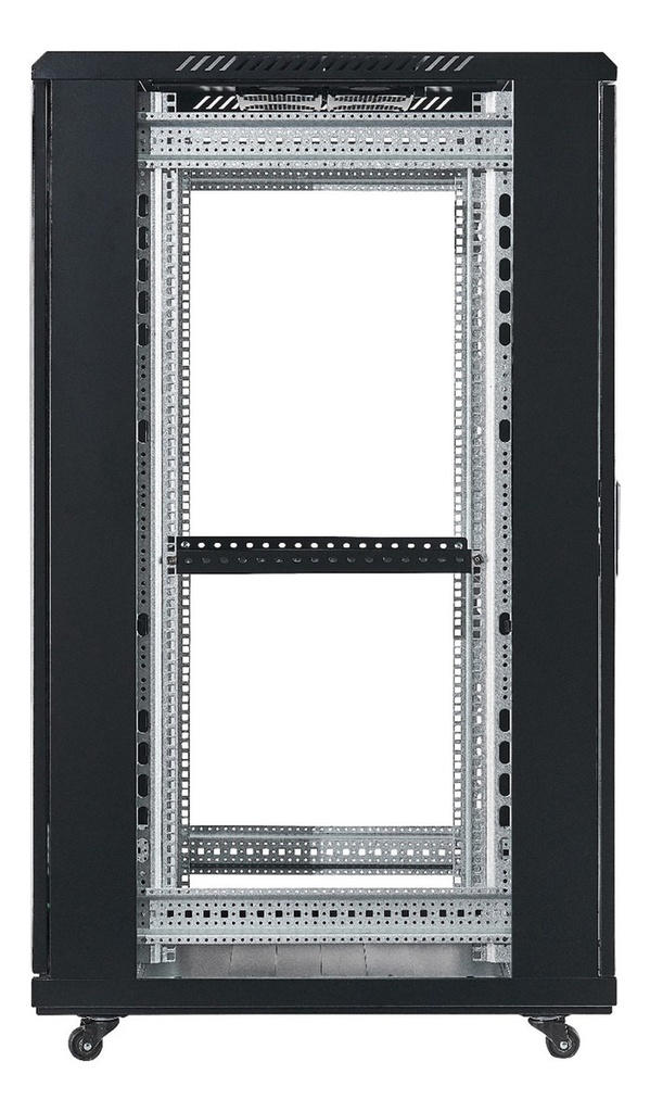 [FS6827-VDM/600x800] Onlink - Rack de Piso Cerrado 27U 600x800x1387mm con Puerta Frontal de Vidrio y Doble Puerta Trasera de Malla