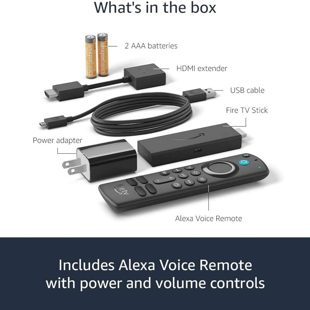 [FIRETVSTICK] Amazon - Fire TV Stick con Control Remoto Alexa (incluye controles de TV) Dispositivo de streaming en HD