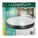 [S-606N-M]  Lucerna - Lampara de Techo Plafon Decorativo 32W [400mmx70mm] C/Control Dimerizable 3K-4K-6K Superficial