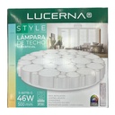 [S-607B-G] Lucerna - Lampara de Techo Plafon Decorativo 46W [500mmx80mm] C/Control Dimerizable 3K-4K-6K Superficial