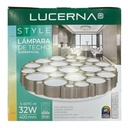 [S-607C-M] Lucerna - Lampara de Techo Plafon Decorativo 32W [400mmx85mm] C/Control Dimerizable 3K-4K-6K Superficial