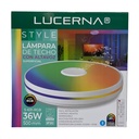 [S-631-RGB] Lucerna - Lampara de Techo Plafon Decorativo 36W RGB [500mmx95mm] C/Control Dimerizable 3K-4K-6K Superficial