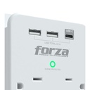 [FWT-631USBC] Forza - Toma Corriente Protector de Voltaje 1875W [6] x NEMA 5-15R + USB 120V