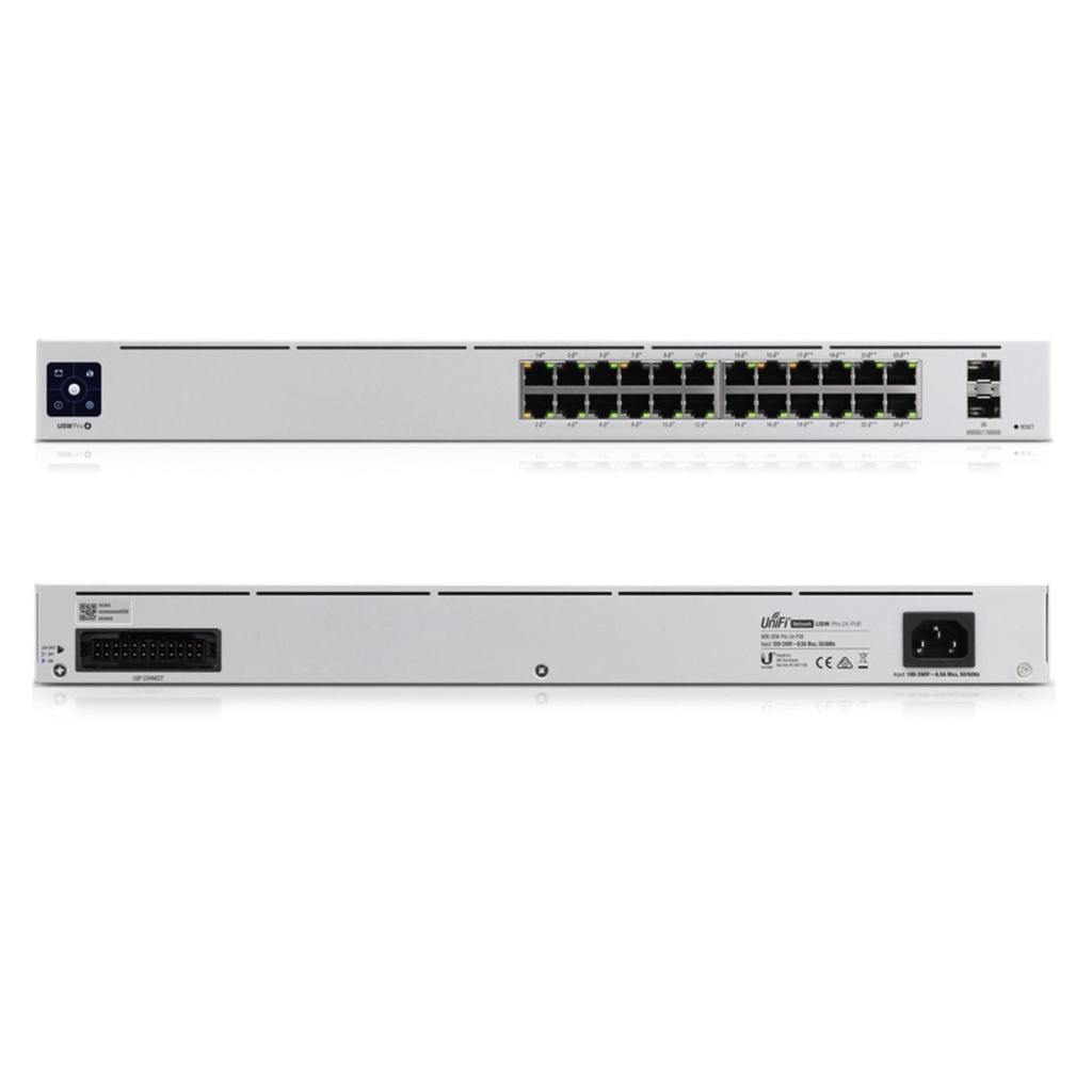 [USW-PRO-24-POE] Ubiquiti - Switch UnifFi Capa 3 Gigabit de 24 Puertos PoE 802,3at/bt + 2 Puertos 1/10G SFP