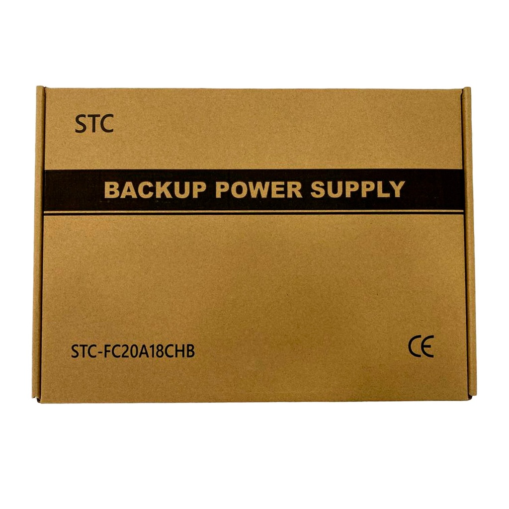 [STC-FC20A18CHB] STC- Fuente Centralizada 18 Canales 12V 20Amp con Respaldo por Bateria (No incluida)