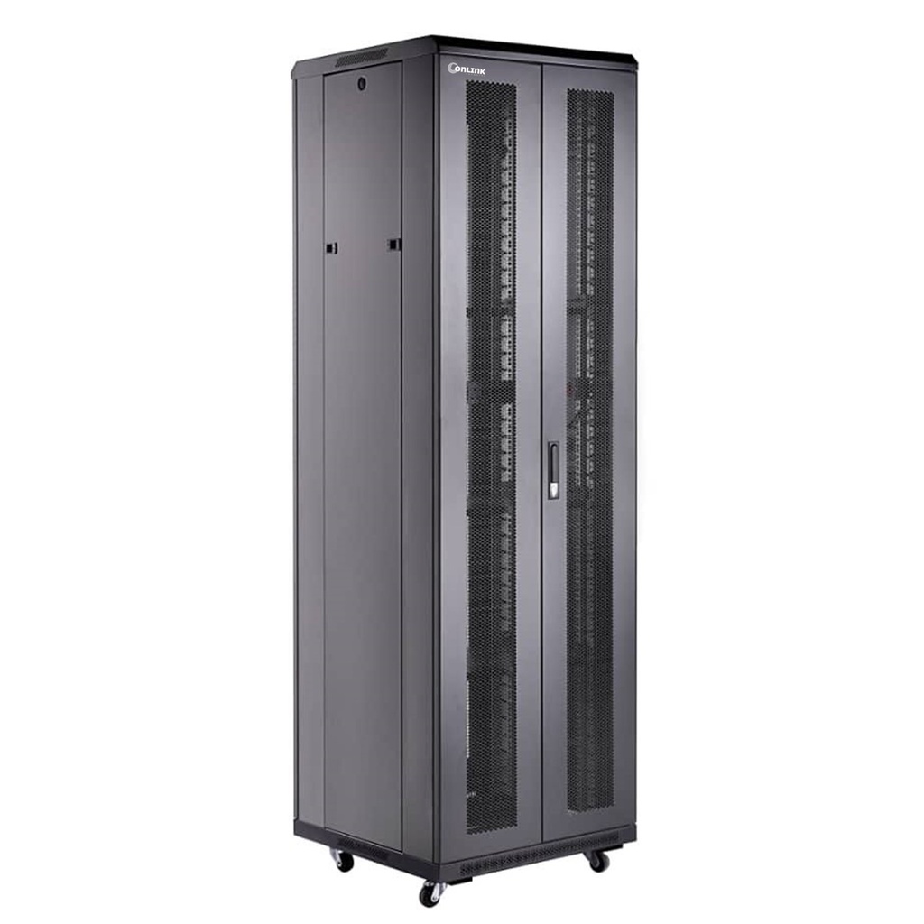 [FS6837-MDM/600x800] Onlink - Rack de Piso Cerrado 37U 600x800x1832mm con Puerta Frontal de Malla y Doble Puerta Trasera de Malla