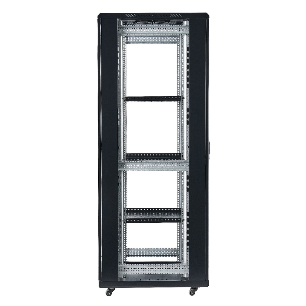 [FS6837-VDM/600x800] Onlink - Rack de Piso Cerrado 37U 600x800x1832mm con Puerta Frontal de Vidrio y Doble Puerta Trasera de Malla