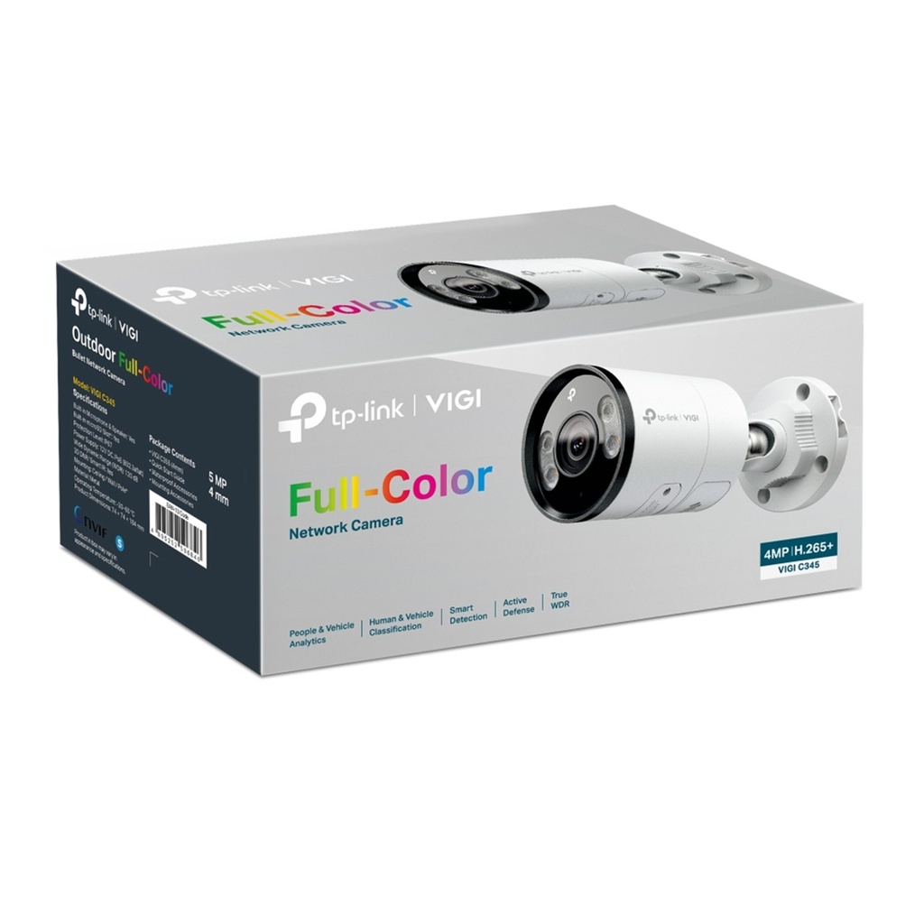 [C345] Vigi by TP-Link - Cámara Bullet Fullcolor Para exteriores [4MP] Lente 2.8mm