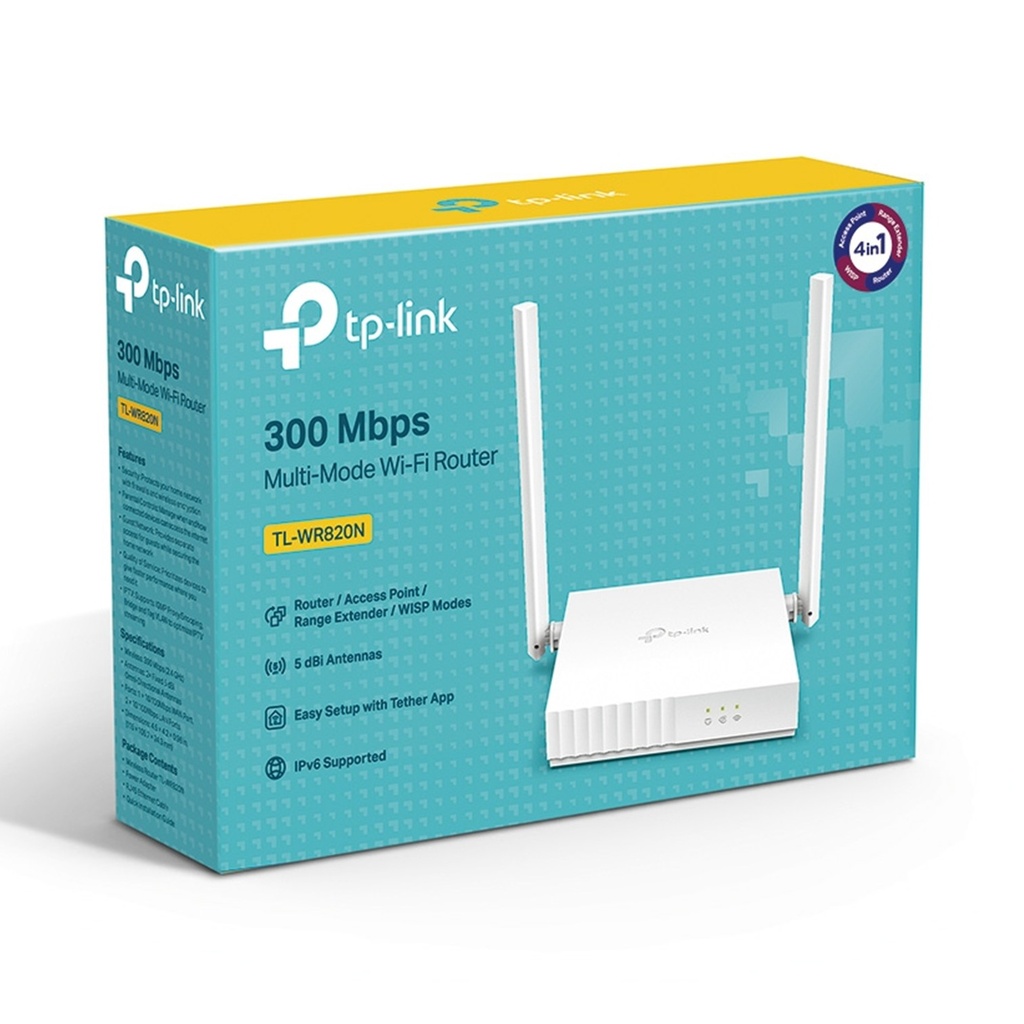 [TL-WR820N] TP-Link - Router Inalambrico WiFi Multimodo 300Mbps 2 Antenas 5dBi