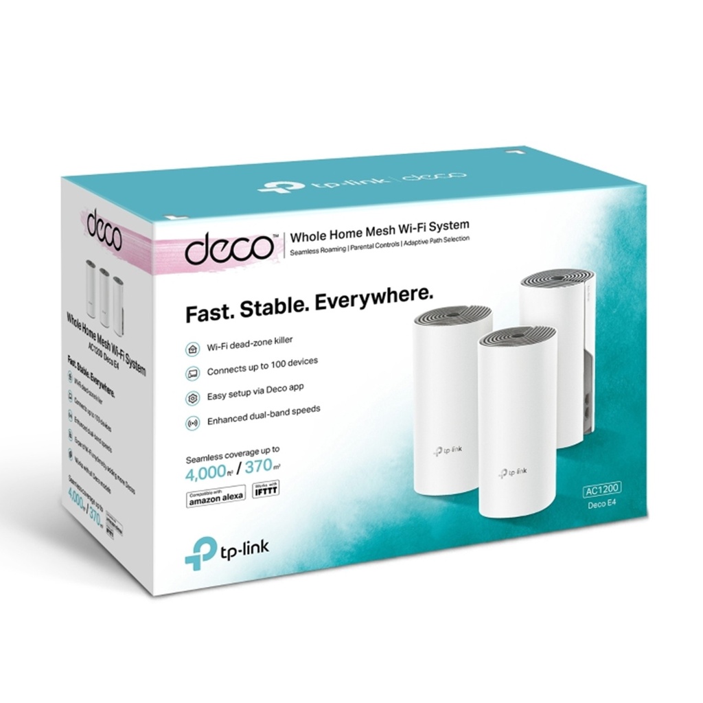 [DECO-E4-3PACK] TP-Link - Router Inalambrico WiFi Mesh Doble Banda AC1200 [3 Unidades]