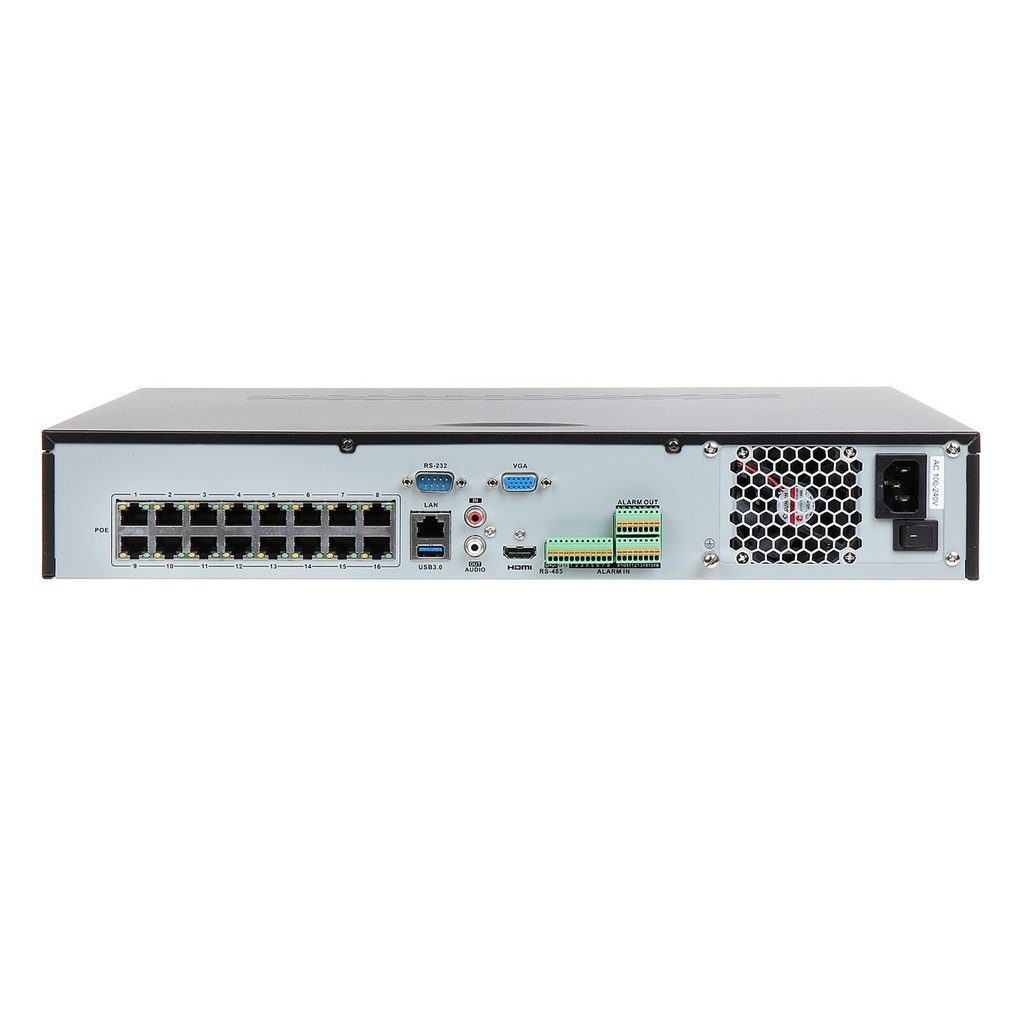[DS-7732NXI-K4/16P(D)(STD)] Hikvision - NVR 4K [12MP] 32 Canales IP 16 Puertos POE+ Salida de vídeo 4K AcuSense Switch PoE 300 mts Alarmas I/O