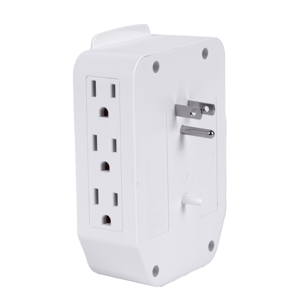 [YB4062UPYD] Astra - Toma Corriente Protector de Sobretensiones con Sensor de Luz 6 Salidas 5-15R 125V/1875W 1 USB 2.4A 1 USB Tipo C 5V