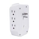 [YB4062UPYD] Astra - Toma Corriente Protector de Sobretensiones con Sensor de Luz 6 Salidas 5-15R 125V/1875W 1 USB 2.4A 1 USB Tipo C 5V