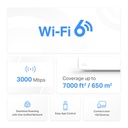 [HALO-H80X-3PACK] Mercusys - Router Inalambrico Wi-Fi 6 Doble Banda Mesh AX3000 [3 Unidades]