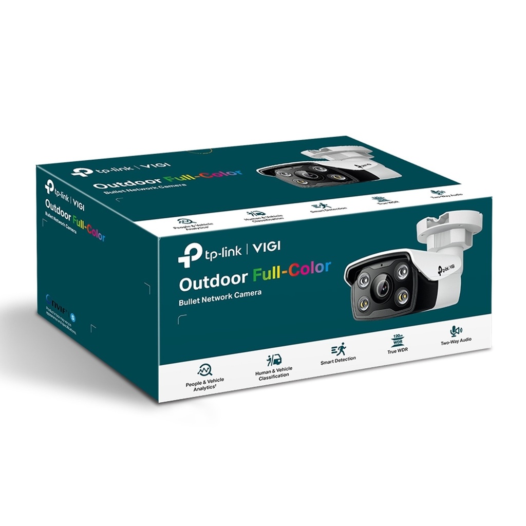 [C350-2.8] Vigi By TP-Link - Cámara IP Alta Definición [5Mp] Tipo Bullet Full Color con Audio PoE y 12 IP67 [Lente 2.8mm]