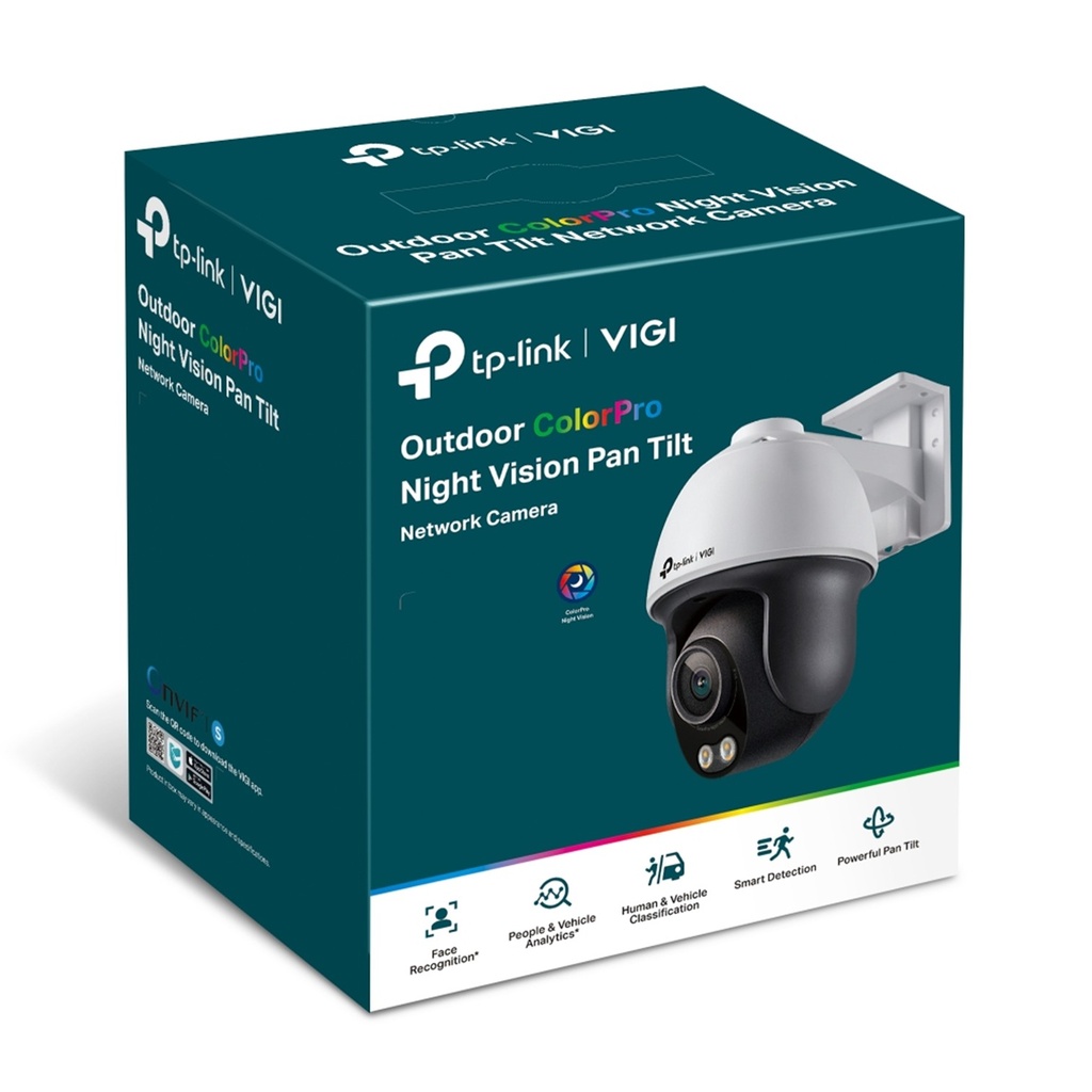 [C540S-4] Vigi By TP-Link - Cámara IP PT Alta Definición [4Mp] ColorPro con Audio PoE y 12V IP66 [Lente 4mm]
