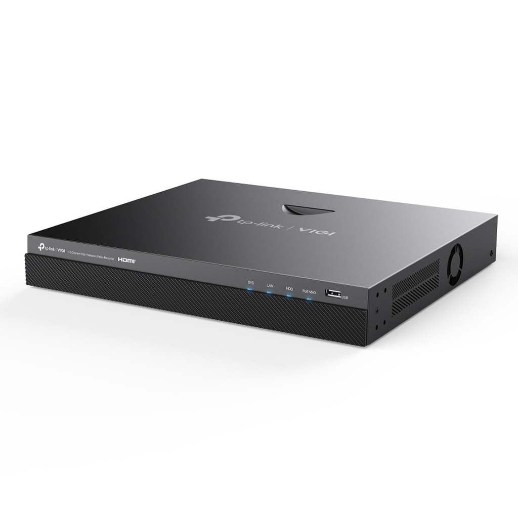 [NVR2016H-16P] Vigi By TP-Link - NVR IP 16 Canales 16 Puertos PoE+ Salida de Vídeo HDMI 4K H.265+ ONVIF