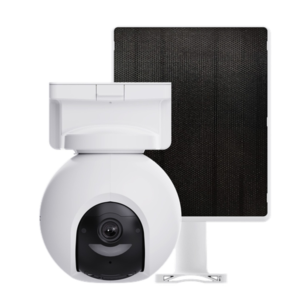 [CS-CB8/SP-R105(3MP Type-C)] Ezviz - Kit Cámara Domo IP PT Inalambrica con Bateria HD 2K [3MP] WiFi Rotatoria Lente 4mm con Panel SolarExterior/Interior