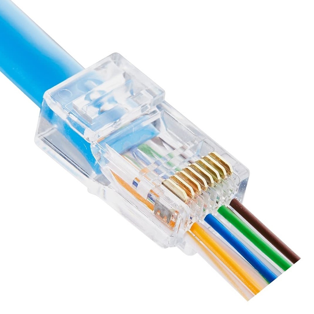 [WP-RJ45CAT5-EZ-UND] Wireplus - Conector RJ45 EZ Categoria 5E Pass-Through Pasante [Unidad]