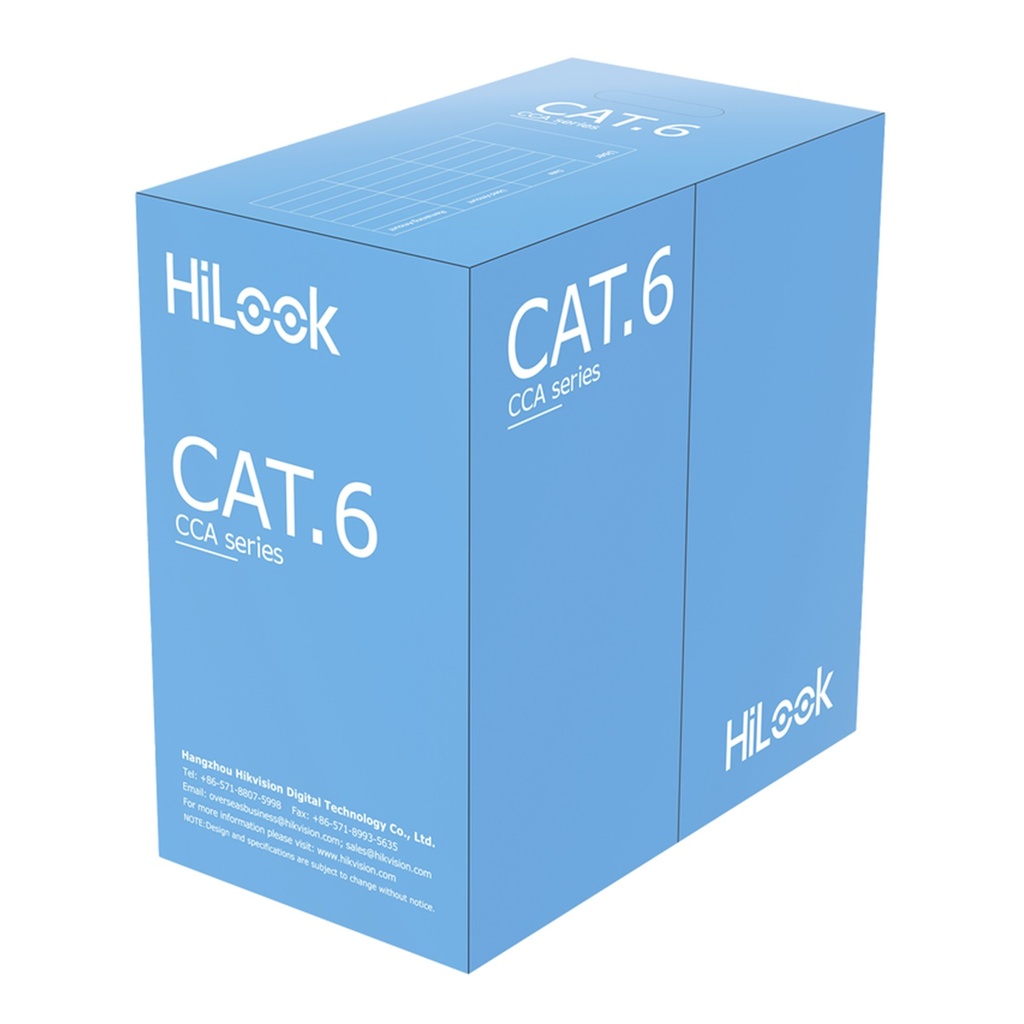 [NC-1LN6UU/CCA] HiLook - Cable UTP Categoria 6 CCA Interior Blanco [Caja 305 Metros]