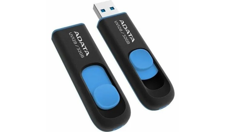 [AUV128-32G-RBE] Adata - Memoria Pendrive USB DashDrive UV128 32GB USB 3.2 [Negro/Azul]