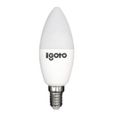[IG-BVCS7W] Igoto - Bombillo LED Vela 7W 6500K Luz Fria Rosca E14 Samsung Led inside