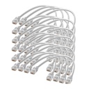 [UACC-Cable-Patch-EL-0.15M-W-24] Ubiquiti - Patchcords UniFi Etherlighting de 15 cm hasta 2.5G Conector RJ45 Transparente para Mejores Efectos de Luz con Switches USW PRO MAX [24-Pack]