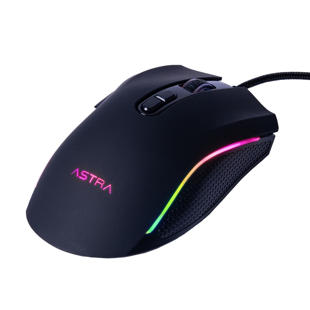 [GM314BK] Astra - Mouse Inalambrico USB Gaming RGB 7 Bonones 7200 DPI [Negro]