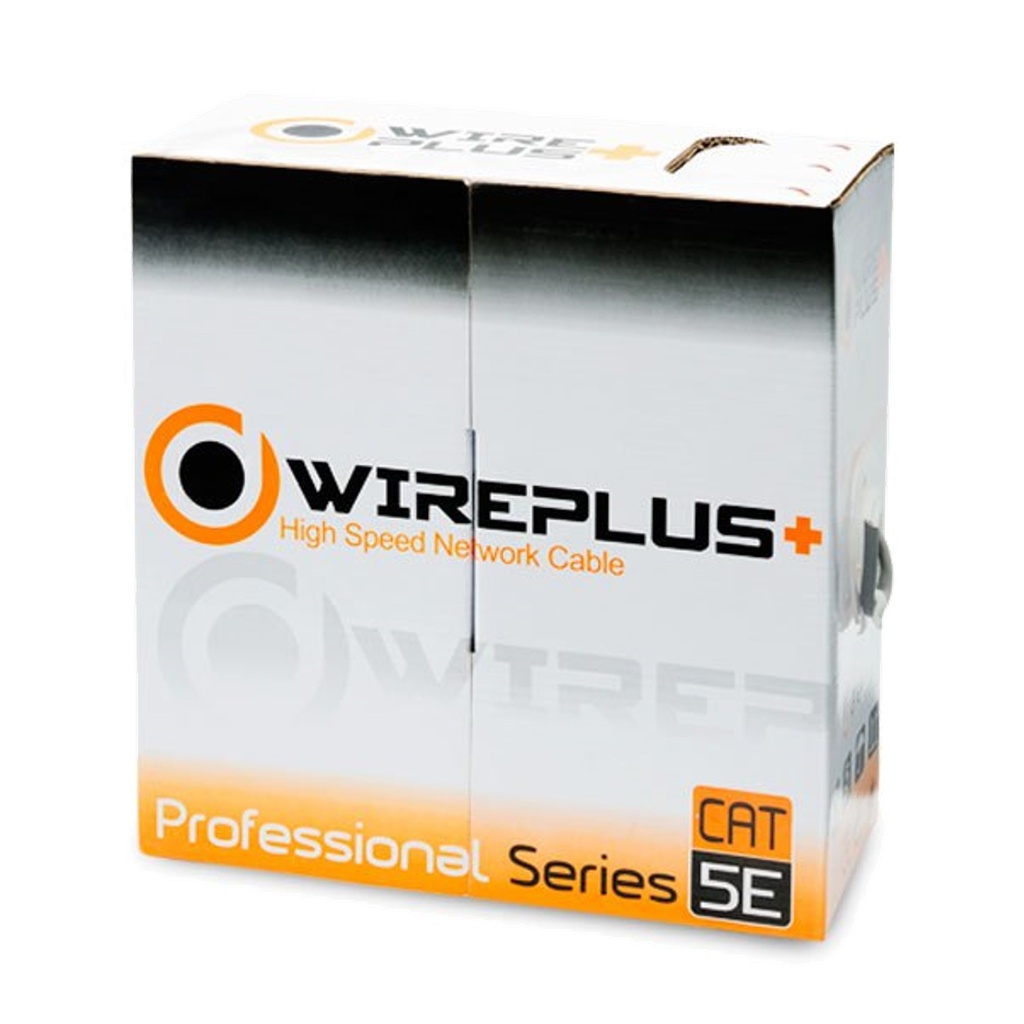 [CAB-UTP5-100] Wireplus - Cable UTP Categoria 5E CCA Interior Color Gris [Caja 100 Metros]