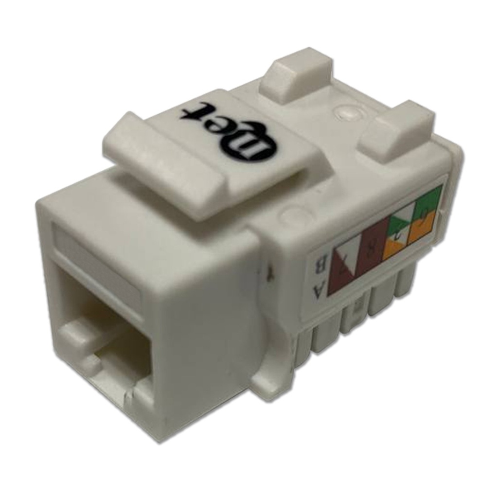 Conector Jack Coupler RJ-45 Categoria 5E Blanco QNET [Unidad]