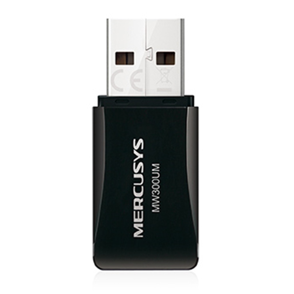 [MW300UM] Mercusys - Adaptador Mini USB Inalambrico WiFi N300 de 300Mbps