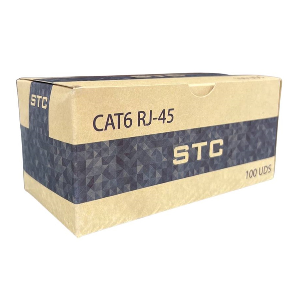 [STC-RJ45-CAT6] STC- Conector RJ45 Categoria 6 [100 Unidades]