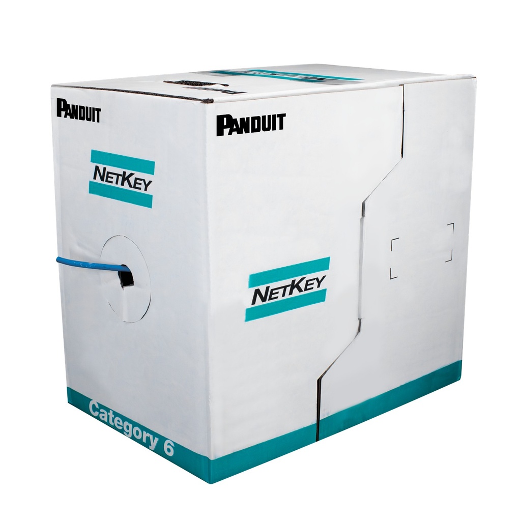 [NUL6C04BU-FE] Panduit - Cable UTP Categoria 6 100% Cobre Interior Azul LSZH 24 AWG NetKey [Caja 305 Metros]